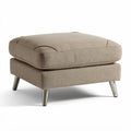 Hoes voor poef van polyester in beige 60 x 60 x 30cm met metalen poten